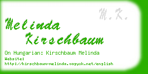 melinda kirschbaum business card